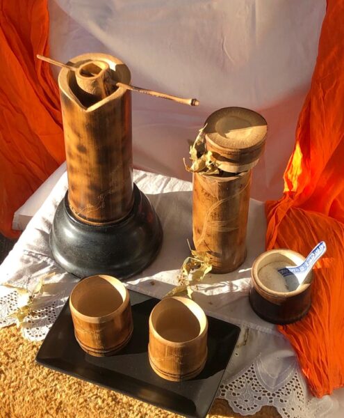 ensemble tisane en bambou par bambouka