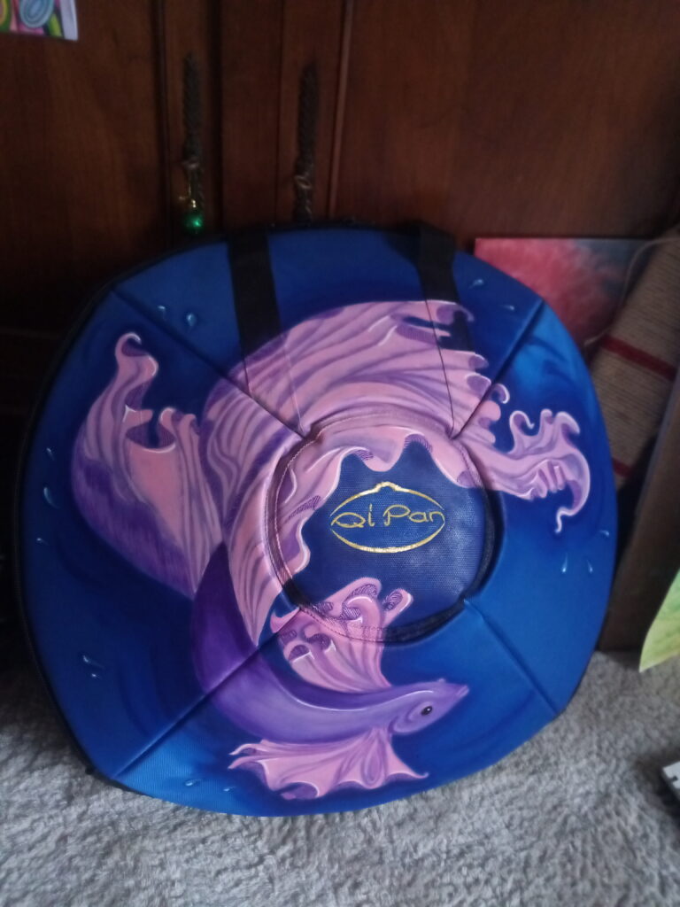housse de handpan personnalisée avec dessin de poisson